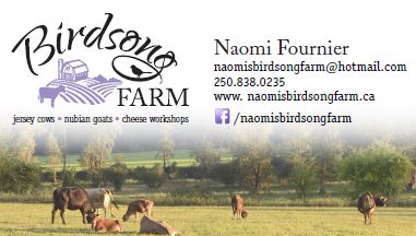 Birdsong Farm business card