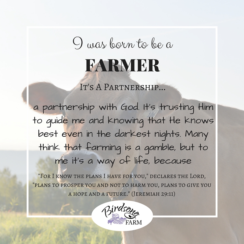 I Was Born To Be A Farmer (March 12, 2016) I've known for many years that I was born to be a farmer. Every day is hard work, and there are countless highs and lows, but it's a lifestyle that I wouldn't trade in for all the money in the world. These are musings of a Modern Milkmaid™.